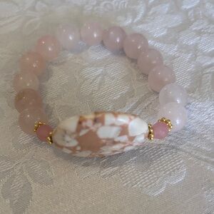 Elegant Pink Beaded Bracelet